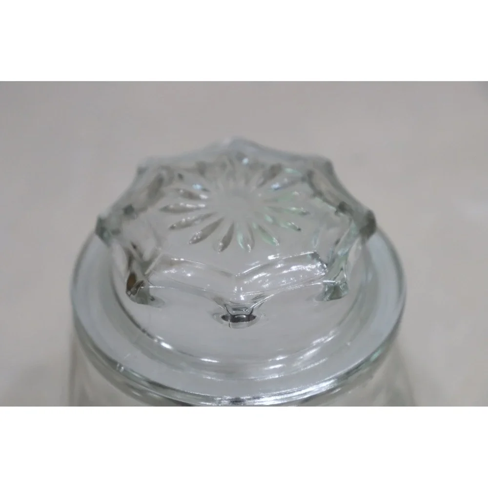 Anchor Hocking Wexford Small Glass Canister Jar with Lid Clear Vintage